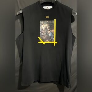 Size XXL - Off-White Caravaggio Print T-Shirt 'Black/White 2023 Cut Sleeves